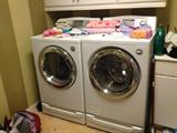 LG front load washer & dryer set on pedestal drawers - 5 years old $400 each ($800 set)