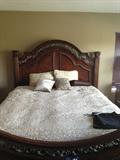 Ornate Cal King Bed with mattress $700