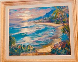 Vibrant Painting by Walter Viszolay of Laguna Beach, CA