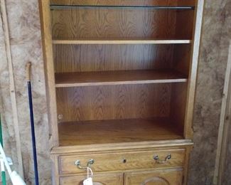 Oak display cabinet $95