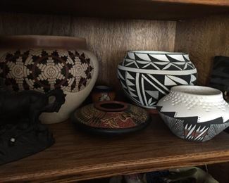 Native American pottery.