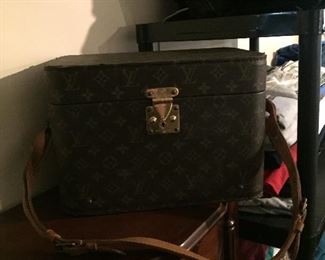 Louis Vuitton vanity trunk/train case circa 1980.