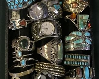 Bracelets and watches.