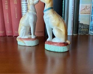 Antique porcelain dogs