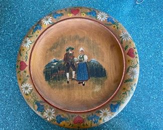 Antique wooden plate Holland