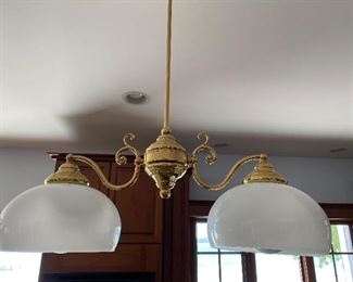 Brass lamp fixture