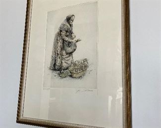 Antique German etching
