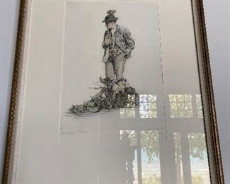 Antique German etching