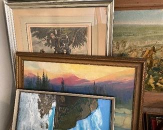 Many pieces of original artwork