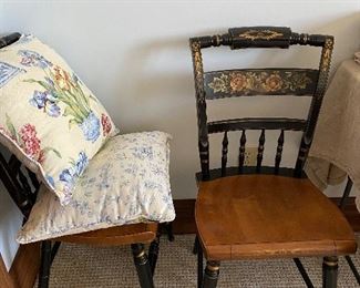 4 Antique Hitchcock chairs 