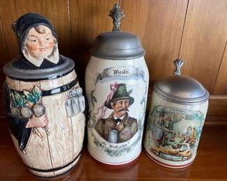 Antique German steins