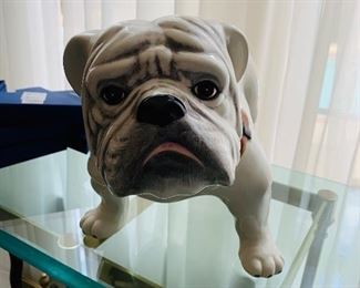 $75 - vintage white bulldog ceramic