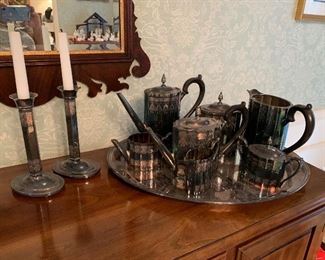 $50 - matching candle sticks - Paul Revere Lunt Silverplate