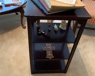$40 - small shelf -dark wood