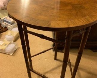 $100 - Baker Furniture occasional table with bamboo style legs