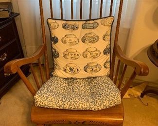 $150 - vintage rocking chair with flower detail