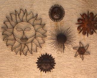 Assorted Metal Yard Art: Suns