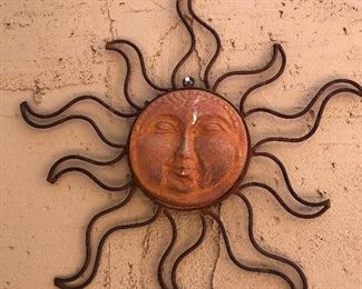 Assorted Metal Yard Art: Sun