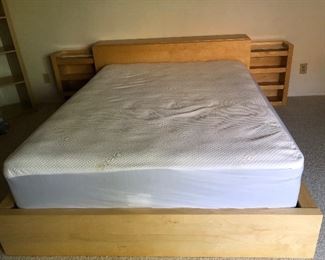 IKEA MALM Bedframe w Attached Side Tables