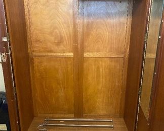 Antique Full Size Armoire Interior