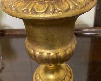 Gold Overlay Urn Style Vase