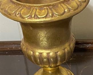Gold Overlay Urn Style Vase