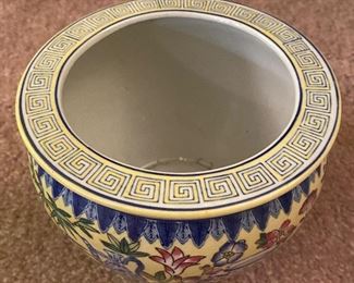 Oriental Hand Painted Flower Pot