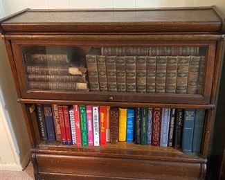 Barrister Bookcase, Assorted Books, Charles Dickens Complete Works The People's Edition Series