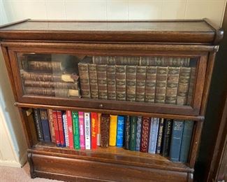 Barrister Bookcase, Assorted Books, Charles Dickens Complete Works The People's Edition Series
