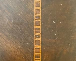 Oversized Map Table Converted to a Coffee Table with Hidden Leaves and Drawer Wood Inlaid