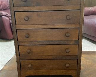 Reproduction of Chest of Drawers Used as a Jewelry Box