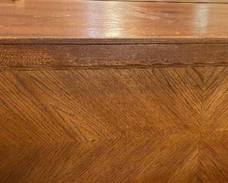 Lighted King Size Bedroom Set with Cabinets and Hidden Bookcase Space, Bedding