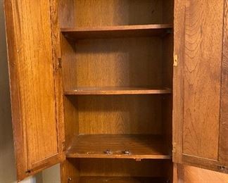 Lighted King Size Bedroom Set with Cabinets and Hidden Bookcase Space, Bedding