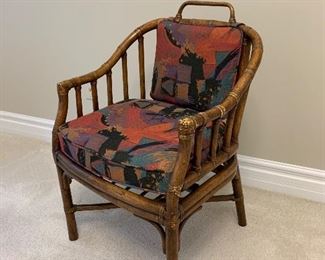 Vintage rattan armchair (22”W x 18”D x 34”H) - $75 or best offer