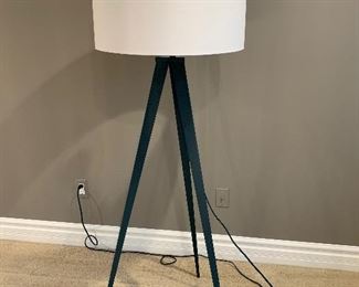 Tripod floor lamp (dark green/teal) (2 available)(61”H) - $60 or best offer