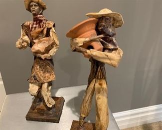 Paper mache figurines (12”H) - $20/each or best offer