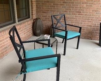 Patio chairs with side table set - $75 or best offer