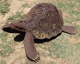 Rusty the turtle yard art