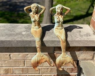 pair iron mermaids