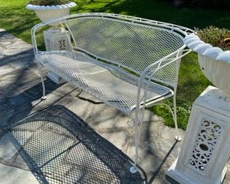 wrought iron bench 250.00