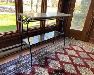 wrought iron bar stand