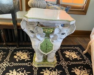 ceramic elephant table (some chips)