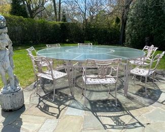 Rare 1950's Molla "Diana the Huntress" 5 part table with 8 armchairs 4,500.
