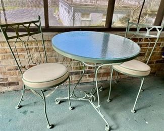 bistro table with glass top