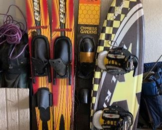 obrien water skis and Nash sports wakeboard and slalom cypress gardens skis
