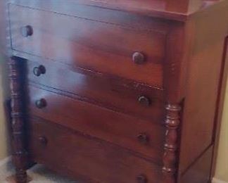 walnut projection dresser, and separate dresser drawers