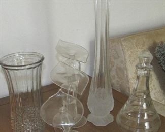 Lot 9 - Lot of decorative glass & candle holders -$35.00       