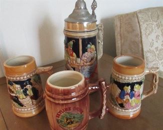Lot 19 - Large German Stein and other Steins $35.00     