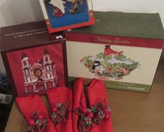 Lot 24 - Lot of Christmas items New In the Box Winter Birds Server, Flying Angels etc. 25.00                              