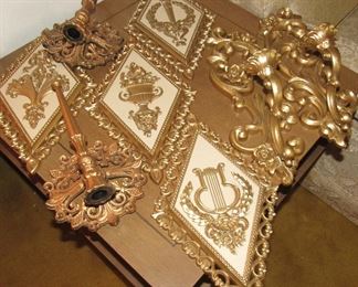 Lot 31- Lot of Wall Art and Wall Candle Holders 8 pieces $25.00                                                                                                                      